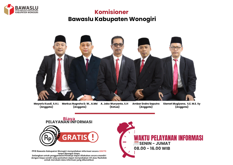 SELAMAT DATANG DI PPID BAWASLU WONOGIRI