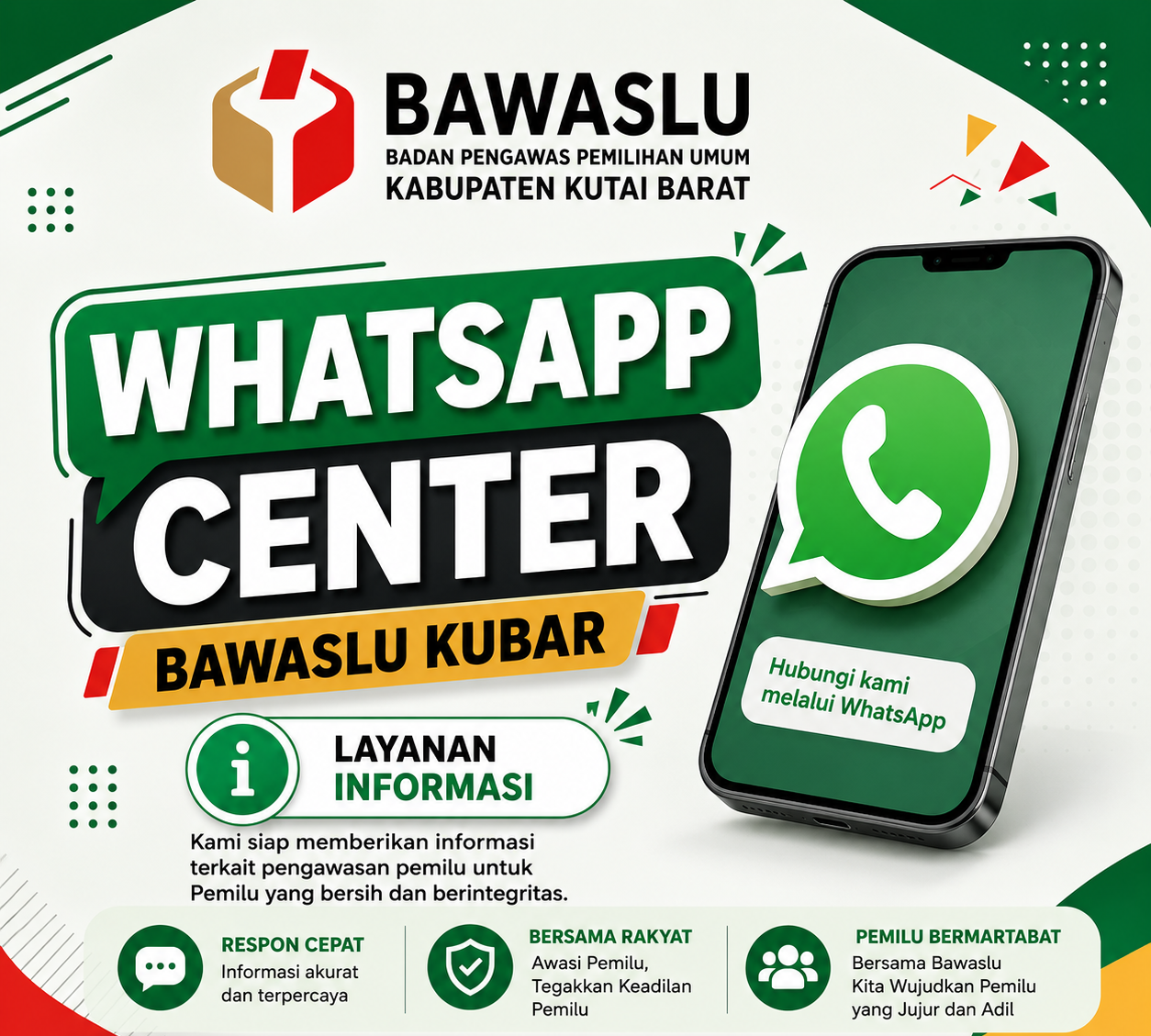 Whatsapp Center Bawaslu Kab. Kutai Barat