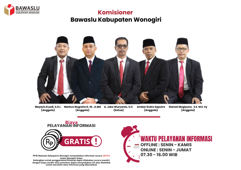 SELAMAT DATANG DI PPID BAWASLU WONOGIRI