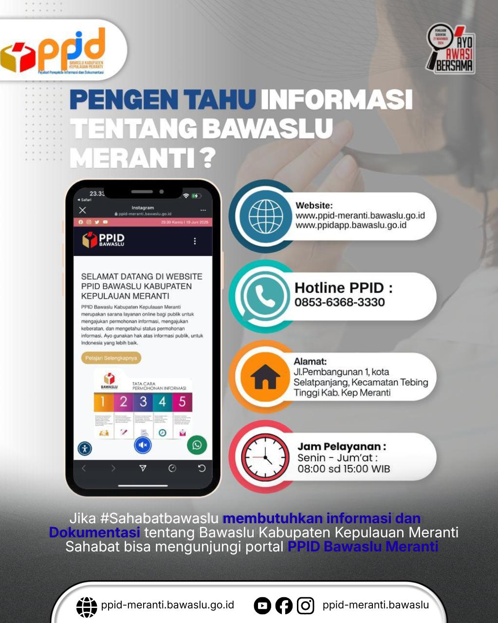 SELAMAT DATANG DI WEBSITE PPID BAWASLU KABUPATEN KEPULAUAN MERANTI