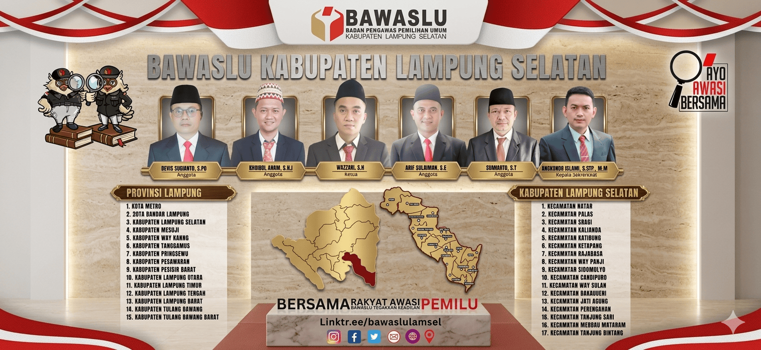 SELAMAT DATANG DI PPID BAWASLU KAB. LAMPUNG SELATAN