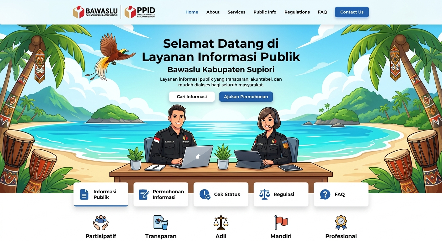 SELAMAT DATANG DI PPID BAWASLU KABUPATEN SUPIORI