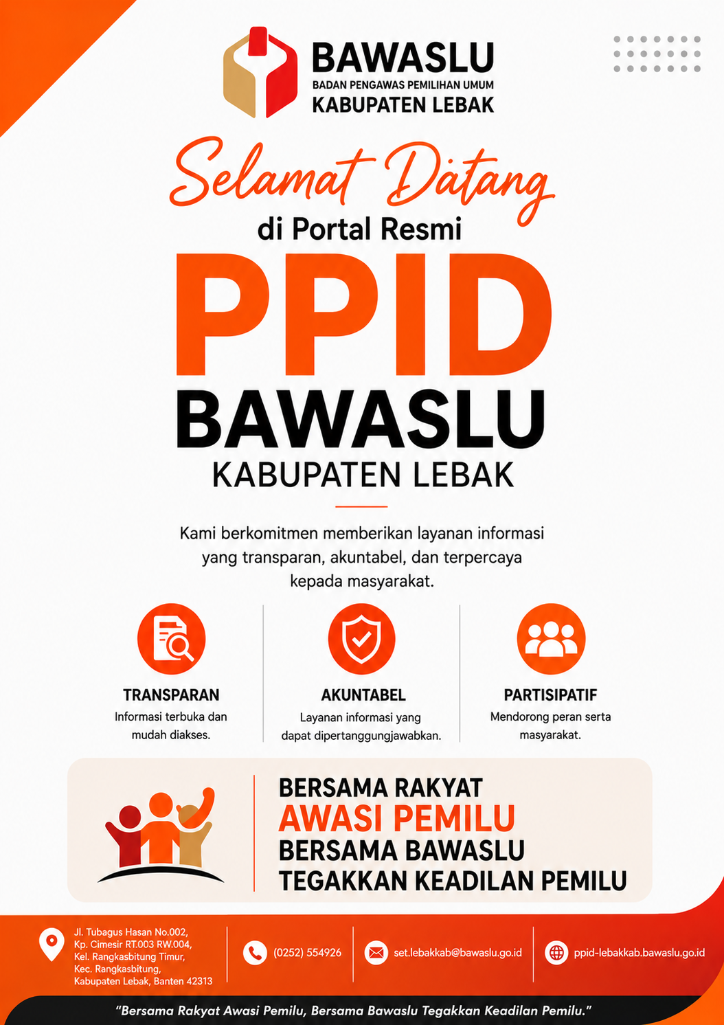 SELAMAT DATANG DI PPID BAWASLU KABUPATEN LEBAK