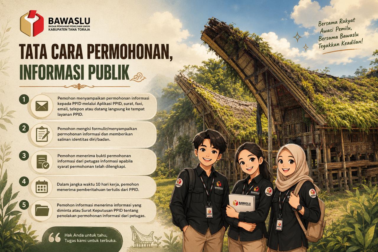 SELAMAT DATANG DI PPID BAWASLU KABUPATEN TANA TORAJA