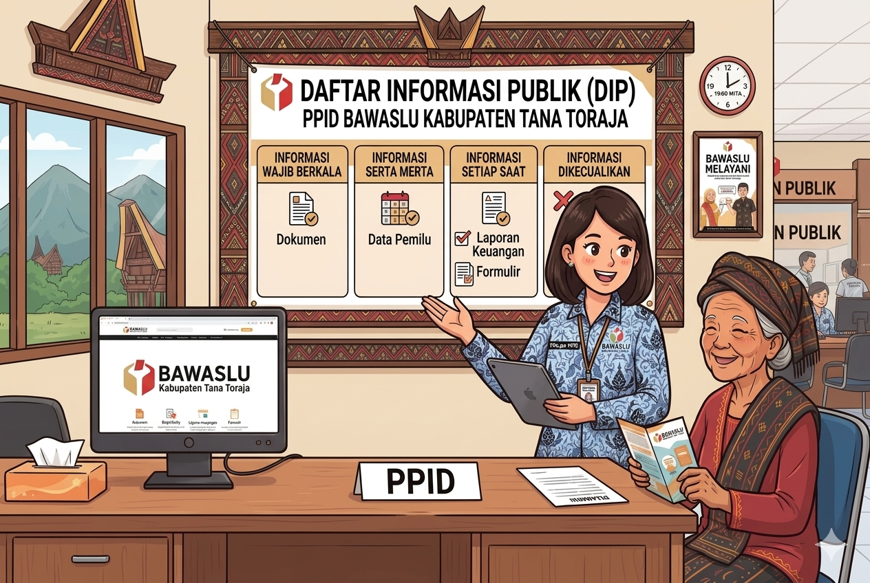 Daftar Informasi Publik (DIP) Bawaslu Kabupaten Tana Toraja